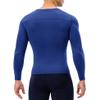 Compression Shirts Men Long Sleeve Athletic Thermal Shirt Workout Cool Dry Running Tops Sports Gym Undershirt Base Layer Tops Blue view 3