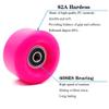 8 Pack Roller Skate Wheels with Bearings Installed PU Quad Skate Wheels 82A for Double Row Skating and Skateboard 32mm x 58mm (Pink) view 3