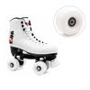 8 Pack Roller Skate Wheels with Bearings Installed PU Quad Skate Wheels 82A for Double Row Skating and Skateboard 32mm x 58mm (White) view 2