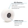 8 Pack Roller Skate Wheels with Bearings Installed PU Quad Skate Wheels 82A for Double Row Skating and Skateboard 32mm x 58mm (White) view 4