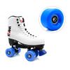 8 Pack Roller Skate Wheels with Bearings Installed PU Quad Skate Wheels 82A for Double Row Skating and Skateboard 32mm x 58mm (Dark Blue) view 2
