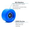 8 Pack Roller Skate Wheels with Bearings Installed PU Quad Skate Wheels 82A for Double Row Skating and Skateboard 32mm x 58mm (Dark Blue) view 3