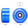 8 Pack Roller Skate Wheels with Bearings Installed PU Quad Skate Wheels 82A for Double Row Skating and Skateboard 32mm x 58mm (Dark Blue) view 4