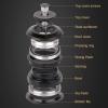 Alomejor Aluminum Alloy Double Bearings Bicycle Headset, 44mm Inner Diameter, with Bearing Headset, Pressing Ring, Cover, Sunflower Screw Top view 3