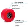 8 Pack Roller Skate Wheels with Bearings Installed PU Quad Skate Wheels 82A for Double Row Skating and Skateboard 32mm x 58mm (Red) view 3