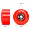 8 Pack Roller Skate Wheels with Bearings Installed PU Quad Skate Wheels 82A for Double Row Skating and Skateboard 32mm x 58mm (Red) view 4