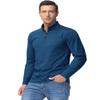 Boladeci 1/4 Zip Pullover Mens Quarter Zip Fleece Lined Thermal Long Sleeve Golf Shirts for Men Fall Winter Shirts Long Sleeve Warm Athletic 3/4 1/2 Half Zip Up Sweatshirts Blue Hiking Golf Jacket Men view 2