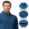 Boladeci 1/4 Zip Pullover Mens Quarter Zip Fleece Lined Thermal Long Sleeve Golf Shirts for Men Fall Winter Shirts Long Sleeve Warm Athletic 3/4 1/2 Half Zip Up Sweatshirts Blue Hiking Golf Jacket Men view 4