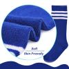 American Trends Kids Soccer Socks Knee High Socks for Toddler Boys Girls Youth School Uniform Stripes Cotton Sport Long Tube Sock Green White view 4