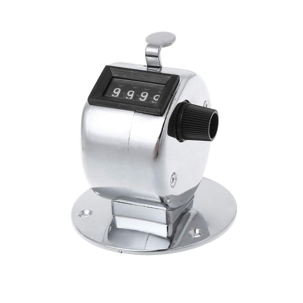 YIFEIJIAO,Round Base 4 Digit Manual Hand Tally Mechanical Palm Click Counter Golf Training