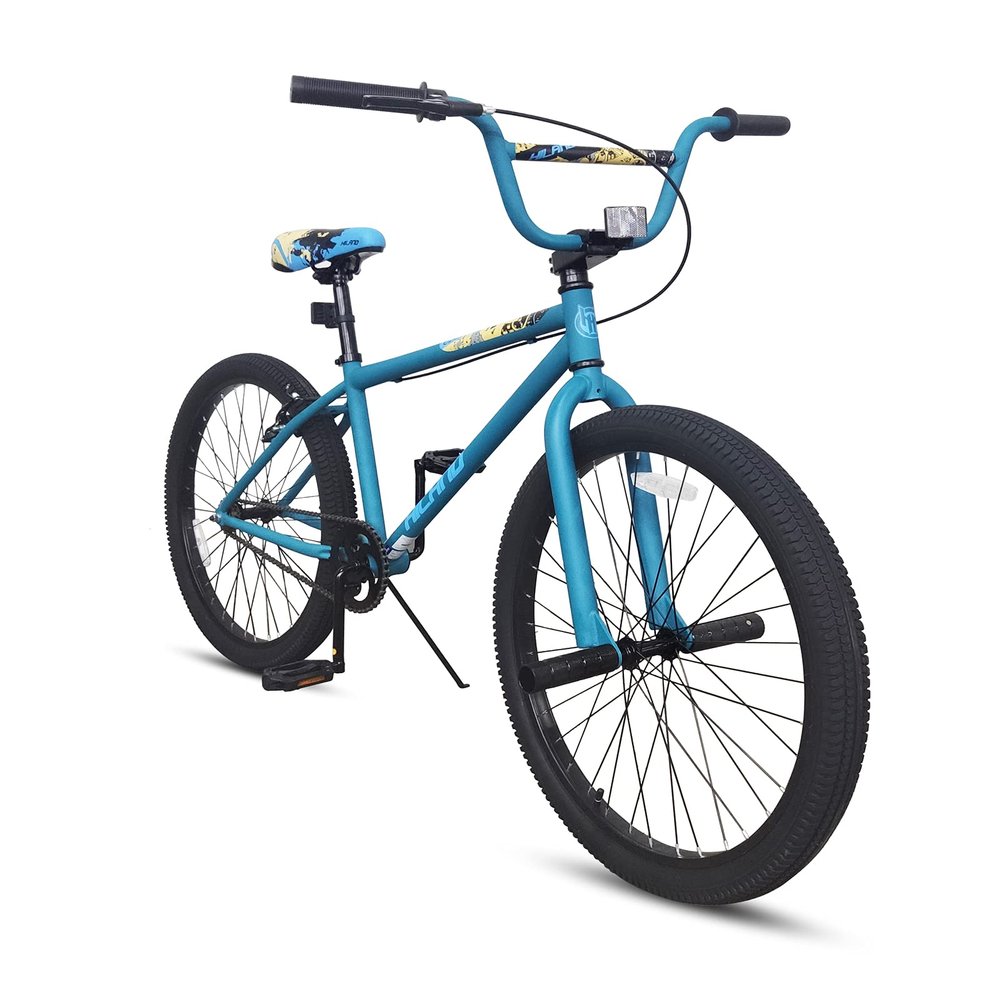 HH HILAND 24 inch BMX Bike for for Teen Bike and Adult Bikes, Beginner-Level BMX to Advanced Riders with 2 Pegs, Bicycles for Men and Women Blue