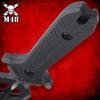 M48 Tsunami Fixed Blade With Vortec Sheath | Twist Blade Design | 7 1/2" Durable two-toned 3Cr13 stainless steel | Rugged Polypropylene Handle | Sub hilt on Handle | Partial serrated sawback | 15" Overall view 4