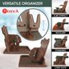 BarvA 2 Phone Docking Station | Patented Adaptive Wood Gun Rack | Night Stand Room Decor | Gun Accessories Gifts for Men | Smart Watch & Phone Stand | Charging Station Desk Organizer view 2