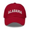 Alabama Vintage State Athletic Style Dad hat Cranberry view 1