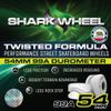 Shark Wheel White 54mm Twisted Skateboard Wheels, Wheels for Skateboarding, Outdoor Skating Wheels (54mm, White) view 4
