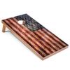 Tailgating Pros Rustic American Flag Cornhole Boards w/Bean Bags - 4'x2' Distressed Flag Cornhole Game w/Carrying Case & Corn Hole Bags view 2