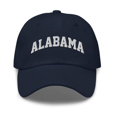 Alabama Vintage State Athletic Style Dad hat Navy