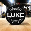 Buffalo Bottle Craft Groomsman Hockey Puck Gift for The Best Man Printed Puck - Official Size- Custom Wedding Hockey Puck Proposal Gift Ring Bearer, Officiant view 4