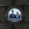 Buffalo Bottle Craft Groomsman Hockey Puck Gift for The Best Man Printed Puck - Official Size- Custom Wedding Hockey Puck Proposal Gift Ring Bearer, Officiant view 3