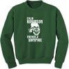 Unisex Colin Robinson Energy Vampire Shadows X-Large Forest Green Crewneck Sweatshirt view 1