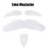 Sonew Funny Fake Mustaches Eyebrows, Party Halloween Christmas Lively Fake Costume Beard, Festive Performance Cosplay Self Adhesive Novelty Mustache, White view 2