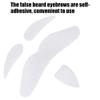 Sonew Funny Fake Mustaches Eyebrows, Party Halloween Christmas Lively Fake Costume Beard, Festive Performance Cosplay Self Adhesive Novelty Mustache, White view 3