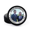 Buffalo Bottle Craft Groomsman Hockey Puck Gift for The Best Man Printed Puck - Official Size- Custom Wedding Hockey Puck Proposal Gift Ring Bearer, Officiant view 1
