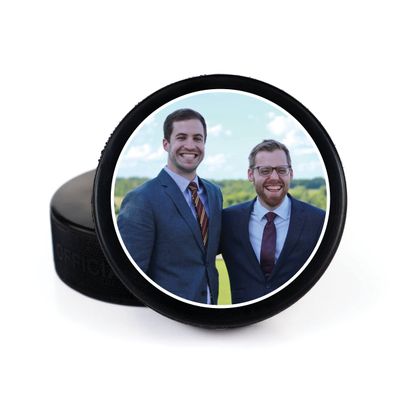 Buffalo Bottle Craft Groomsman Hockey Puck Gift for The Best Man Printed Puck - Official Size- Custom Wedding Hockey Puck Proposal Gift Ring Bearer, Officiant