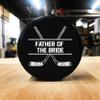 Buffalo Bottle Craft Groomsman Hockey Puck Gift for The Best Man Printed Puck - Official Size- Custom Wedding Hockey Puck Proposal Gift Ring Bearer, Officiant view 4