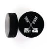 Buffalo Bottle Craft Groomsman Hockey Puck Gift for The Best Man Printed Puck - Official Size- Custom Wedding Hockey Puck Proposal Gift Ring Bearer, Officiant view 2