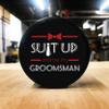 Buffalo Bottle Craft Groomsman Hockey Puck Gift for The Best Man Printed Puck - Official Size- Custom Wedding Hockey Puck Proposal Gift Ring Bearer, Officiant view 4