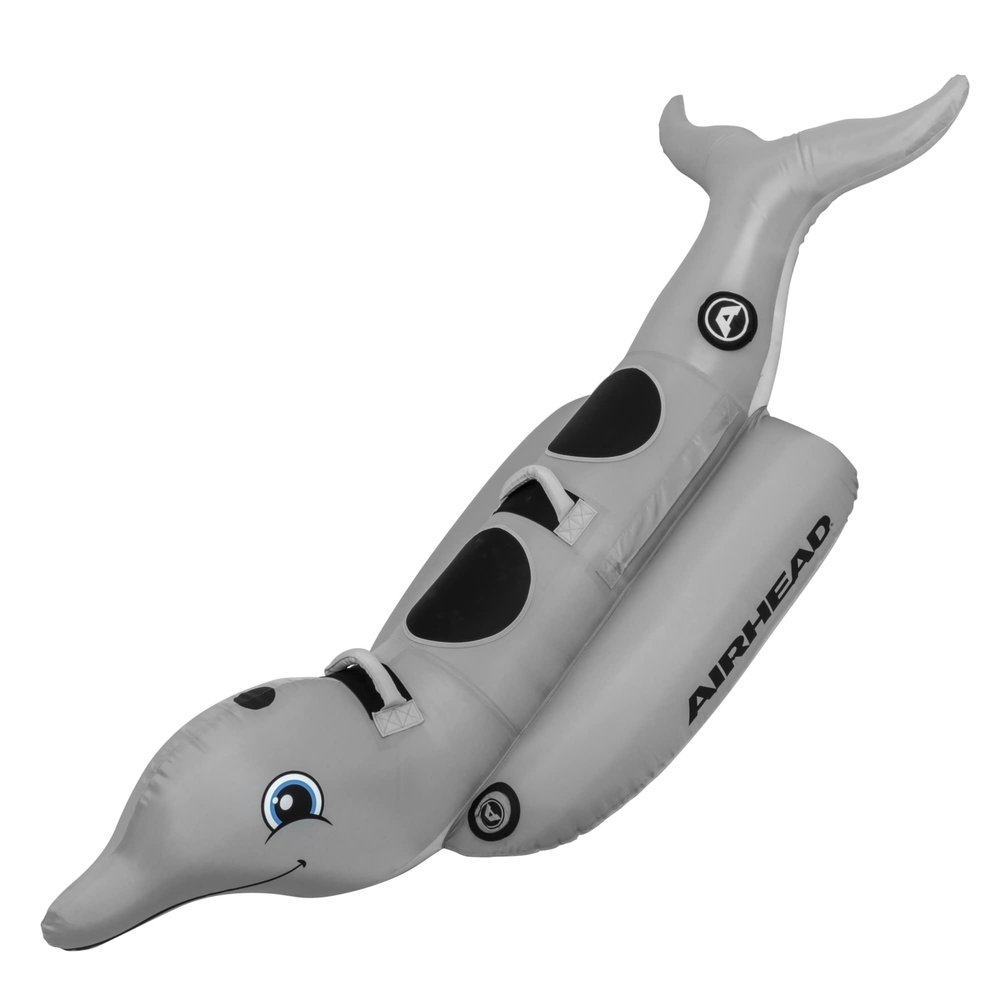 AIRHEAD Towable Animal Tube, Dolphin, 1-2 Rider Towable Tube for Boating