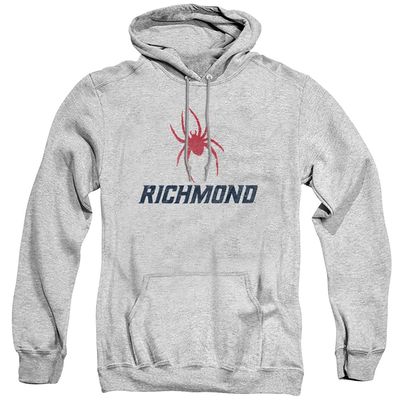 University of Richmond Official Distressed Primary Logo Unisex Adult Pull-Over Hoodie,Athletic Heather, X-Large
