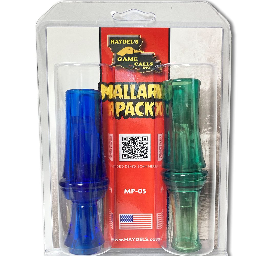 Haydel's Game Calls Inc. MP-05 Mallard Pack Featuring The Double Reed RL-99 Redleg Mallard Duck Call and The Single Reed SZ-05 Shizzle Duck Call