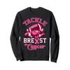 Tackle Breast Cancer Pink Ribbon Football Support Squad Mens Sweatshirt view 1