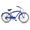 MICARGI Rover Lightweight Beach Cruiser Bike for Men, Adult,24 Inch Wheels, Featuring Steel Step-Over Step Through Steel Frame, 7 Speed Coaster Brake, Hybrid Bike, Complete Cruiser Bikes, Blue view 1