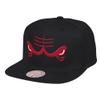 Chicago Bulls & Ness Logo Remix Hardwood Classic Snapback Hat - Black view 1