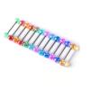 COLORFUL BLING Candy Color Tongue Rings Set Ball Nipple Ring Piercing 14G Surgical Steel Acrylic Barbell Tongue Retainer Bar for Women Men Body Jewelry Length 16mm-12pcs view 2