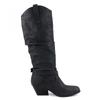 Hbeylia Knee High Boots For Women Fashion Casual Slouchy Ruched Round Toe Chunky Block High Heels Knee Length Boots Winter Fall Dress Stuffed Pull On Mid Calf Tall Boots For Ladies Halloween Decor view 3