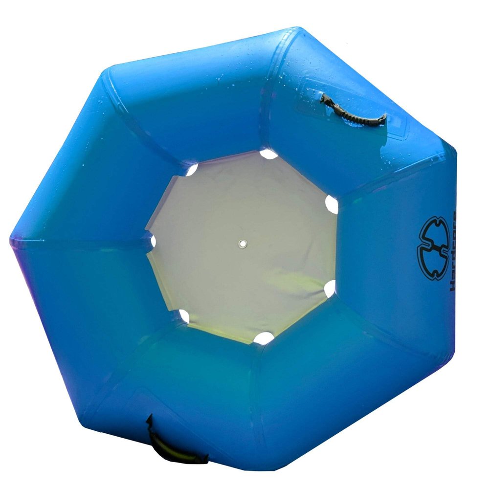 Hardcore River Tube with Durable Triple-Layer PVC, Ergonomic Seven-Sided Design, Intuitive Handles, and C7 Valve Inflation  Ideal for Tubing Adventures 50" Blue
