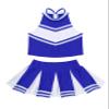 Nikiikoo Kids Girls Cheer Leader Costume Tank Tops and Pleated Mini Skirt Set Schoolgirls Uniform Dance Outfits Blue 14 Years view 3