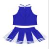 Nikiikoo Kids Girls Cheer Leader Costume Tank Tops and Pleated Mini Skirt Set Schoolgirls Uniform Dance Outfits Blue 14 Years view 4