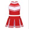Nikiikoo Kids Girls Cheer Leader Costume Tank Tops and Pleated Mini Skirt Set Schoolgirls Uniform Dance Outfits Red 14 Years view 1