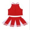 Nikiikoo Kids Girls Cheer Leader Costume Tank Tops and Pleated Mini Skirt Set Schoolgirls Uniform Dance Outfits Red 14 Years view 4