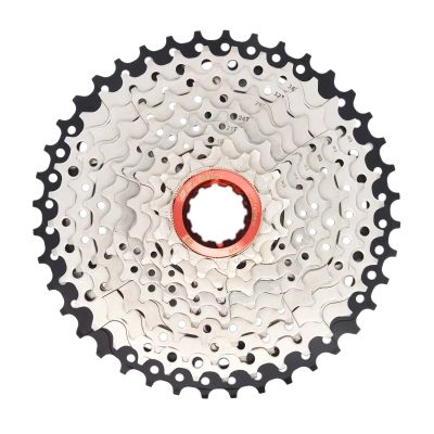 Bike Freewheel 10 Speed 11-40T Cassette Gear Steel MTB Bicycle Sprocket Wheel for Shimano HG Sram System (10Speed 11-40T Red)
