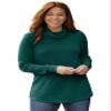 Woman Within Plus Size Thermal Turtleneck - 18/20, Emerald Green view 1