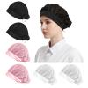 6 Pack Adjustable Chef Cap Mesh Cooking Hats Food Service Hair Nets Kitchen Net Reusable Restaurant Beanie view 1