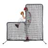 Doubleriver L Screen Baseball Net 7x7, Portable Pitching Guard for Batting Practice, 32mm Thick Steel Tube Frame with Low Rebound Mesh, Protective Safety Gear for Coaches and Teams view 1