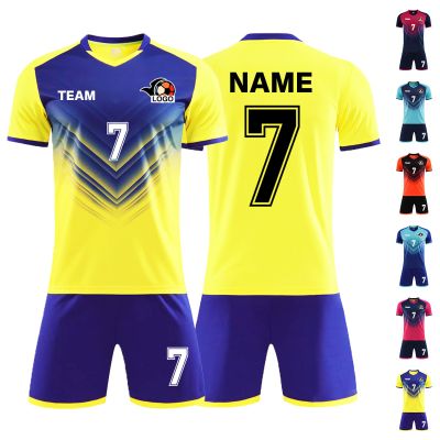 Custom SoccerJerseys for Men Women - Personalized Football Team Training Uniform - Any Name Number Logo Image - Breathable Futbol Jersey Athletic Suit Yellow