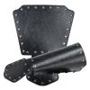 HiiFeuer Viking Fenrir Gauntlet, Medieval Faux Leather Arm Armor Knight Bracer, LARP Costume (Black) view 2